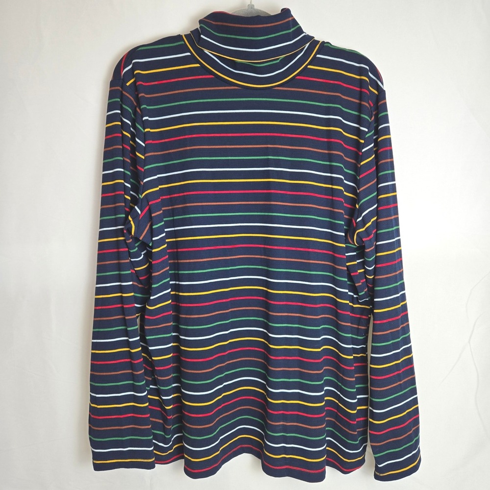 La Ligne x Target Striped Turtleneck Light Sweater, Navy Blue Multicolor Size 2x